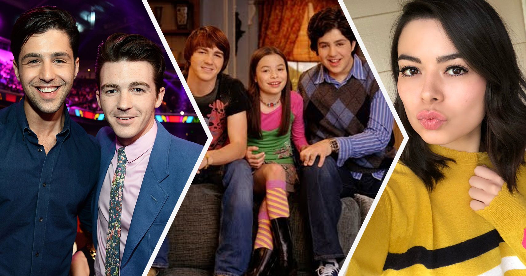 Drake And Josh What The Cast Looked Like In The First Episode Vs Now   Drake And Josh Now Then 