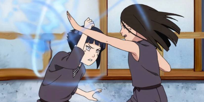Hinata and Hanabi spar for the Hyuga heir title in a Naruto flashback