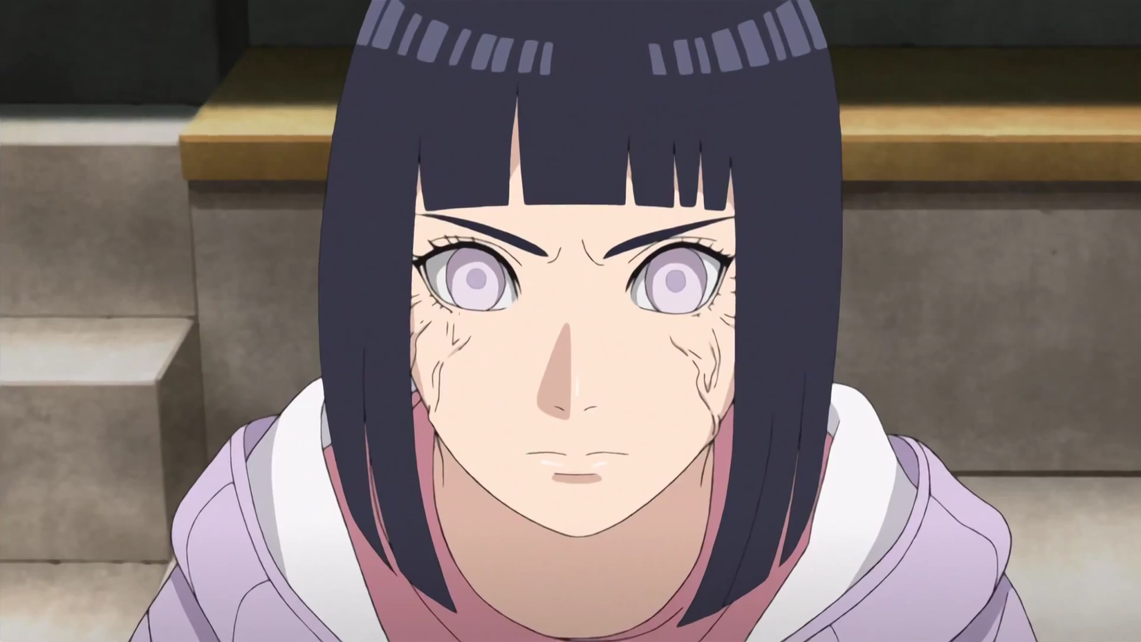 Hinata Hyuga using her Byakugan