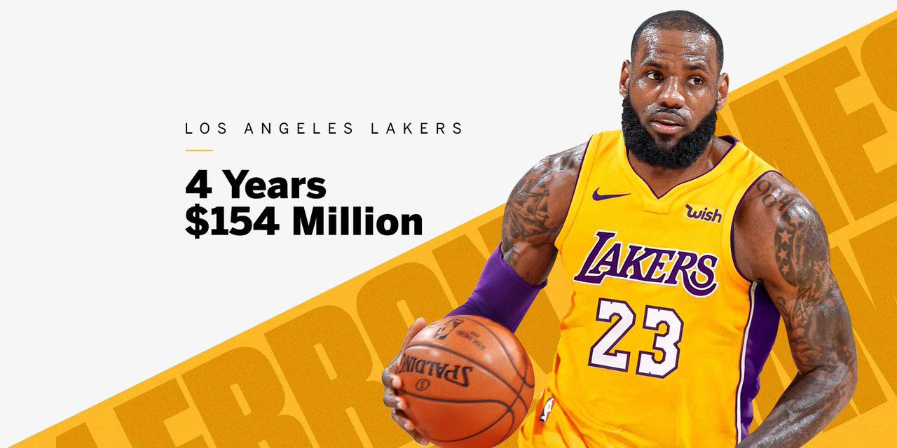 lebron signs with lakers