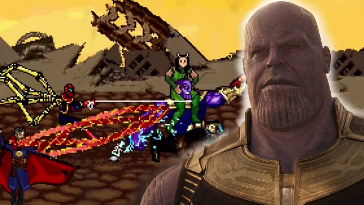 Avengers: Infinity War's Biggest Thanos Fight in 16-Bit
