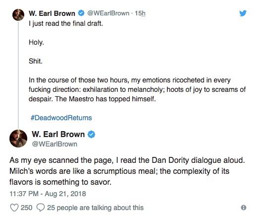Deadwood Star Reacts To 'Gut Wrenching' Revival Movie Script