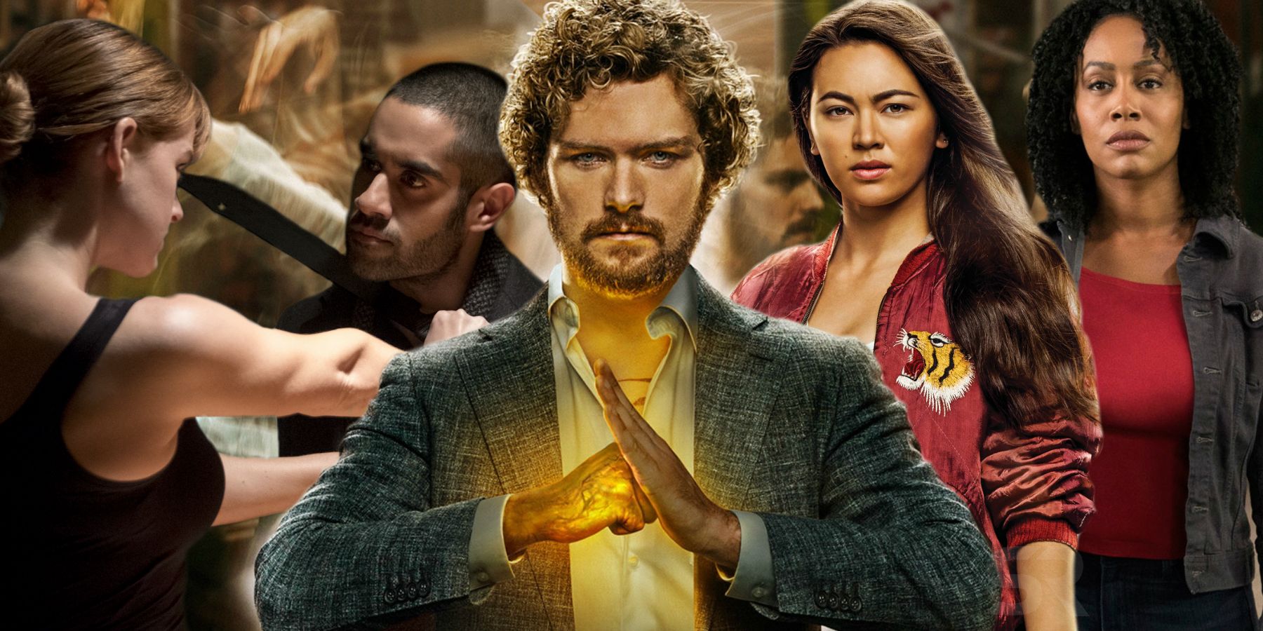 Iron Fist: Jessica Stroup, Tom Pelphrey, Jessica Henwick, Rosario Dawson,  and Finn Jones