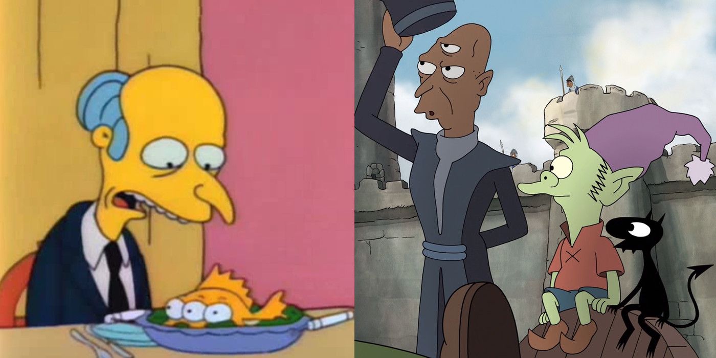 The Simpsons Blinky The FIsh Mister Burns Three Eyed Fish Disenchantment Elfo Luci Prime Minister Odval