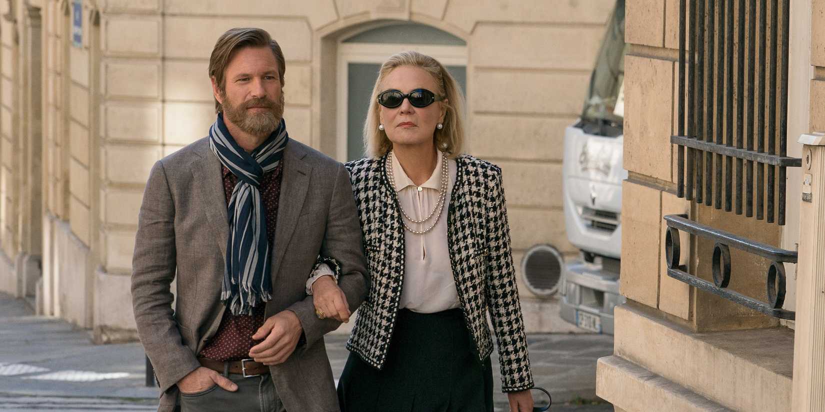 Aaron Eckhart and Marthe Keller in The Romanoffs Amazon