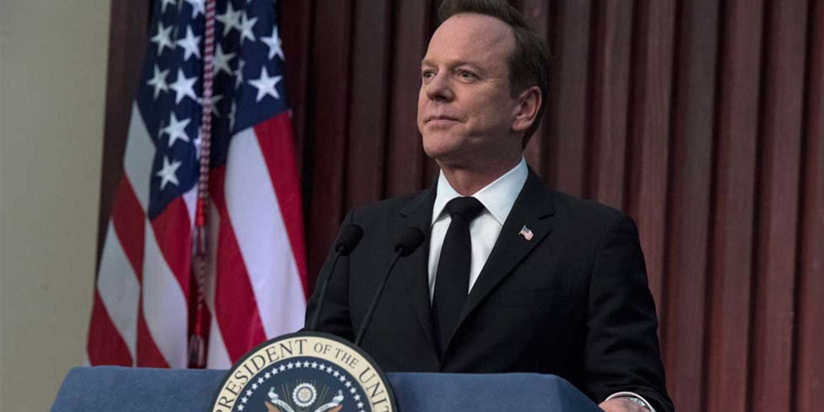 Kiefer Sutherland como Thomas Kirkman em Designated Survivor.
