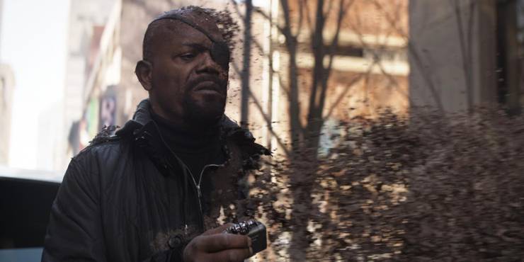 Samuel L Jackson e Nick Fury na Guerra Infinita dos Vingadores