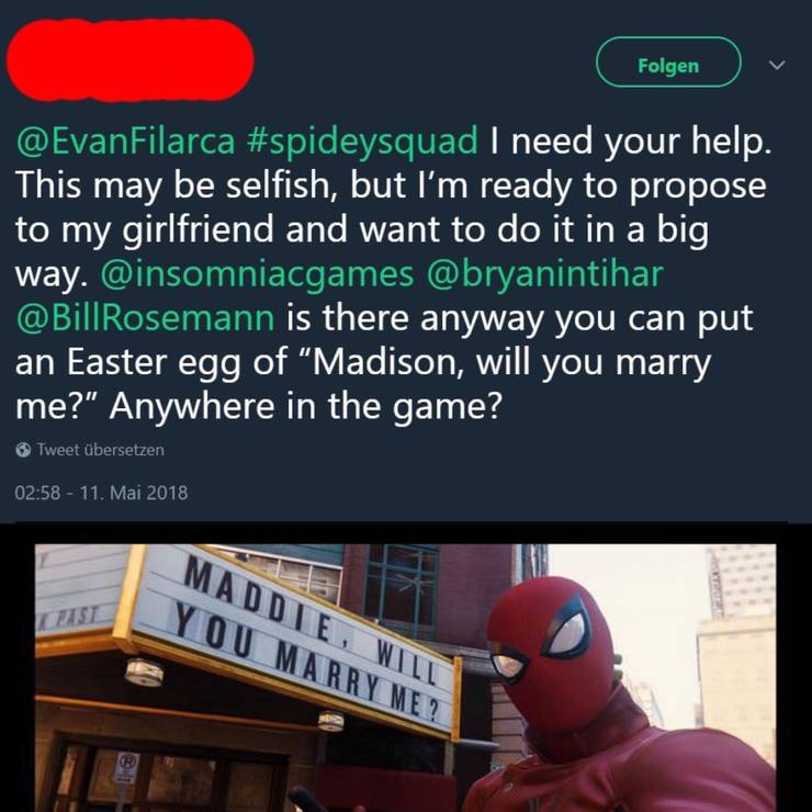Insomniac Removing Spider Man Ps4 Proposal After Fan Was Dumped