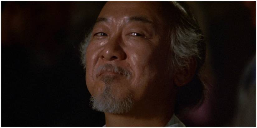 Pat Morita as Mr. Miyagi in The Karate Kid