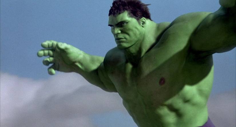 Eric Bana As Hulk Soaring Through The Sky