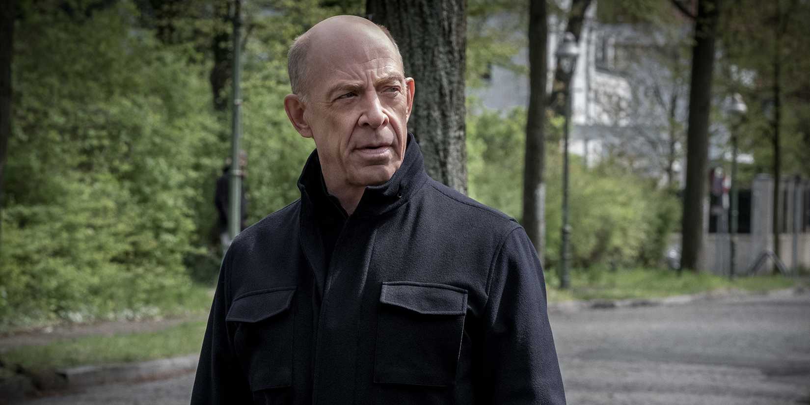 JK Simmons looking at the side in suspicion in season 1 of a counterpart.