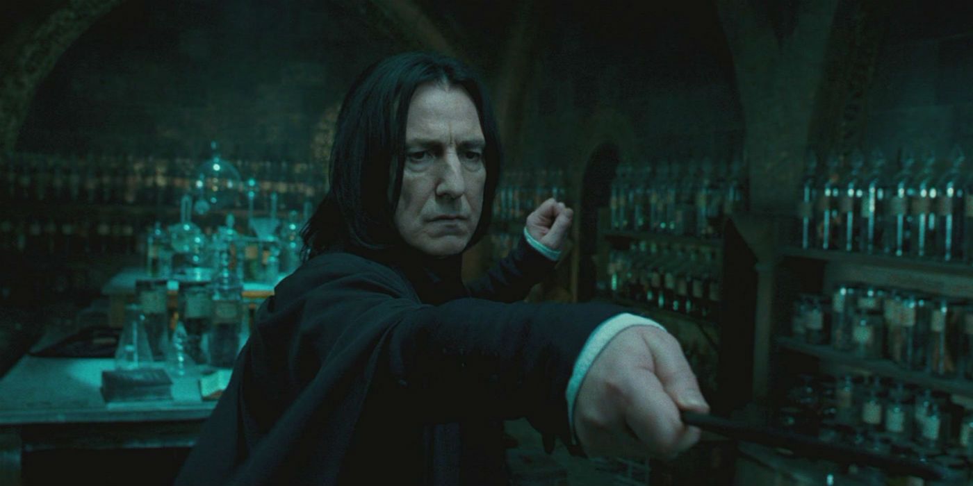 Snape casting a spell