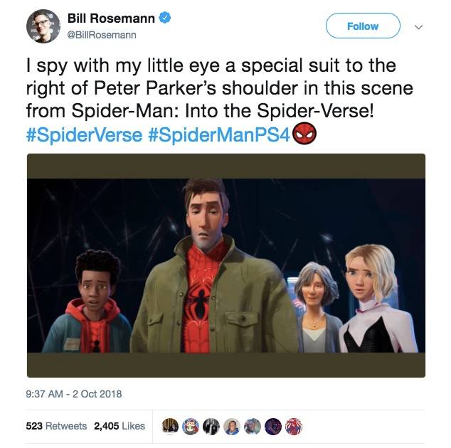 Spider-Man Into the Spider-Verse Spider-Man PS4 Easter Egg