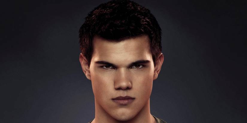 Taylor Lautner in a promo photo as Jacob in Twilight.