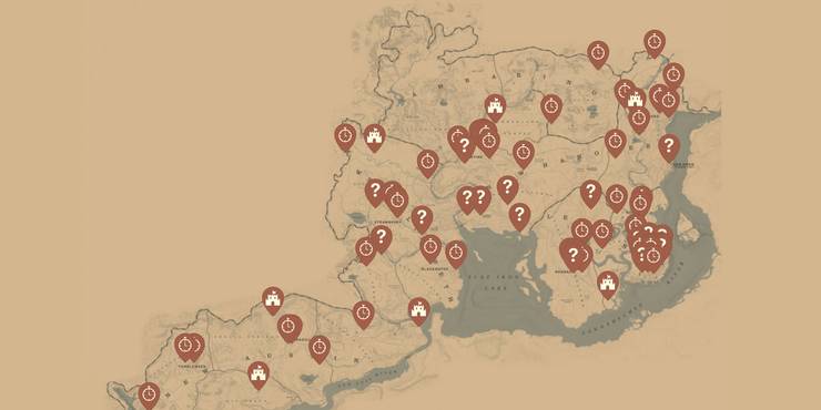 Red Dead Redemption 2 Map Locations For Everything To 100 The Game
