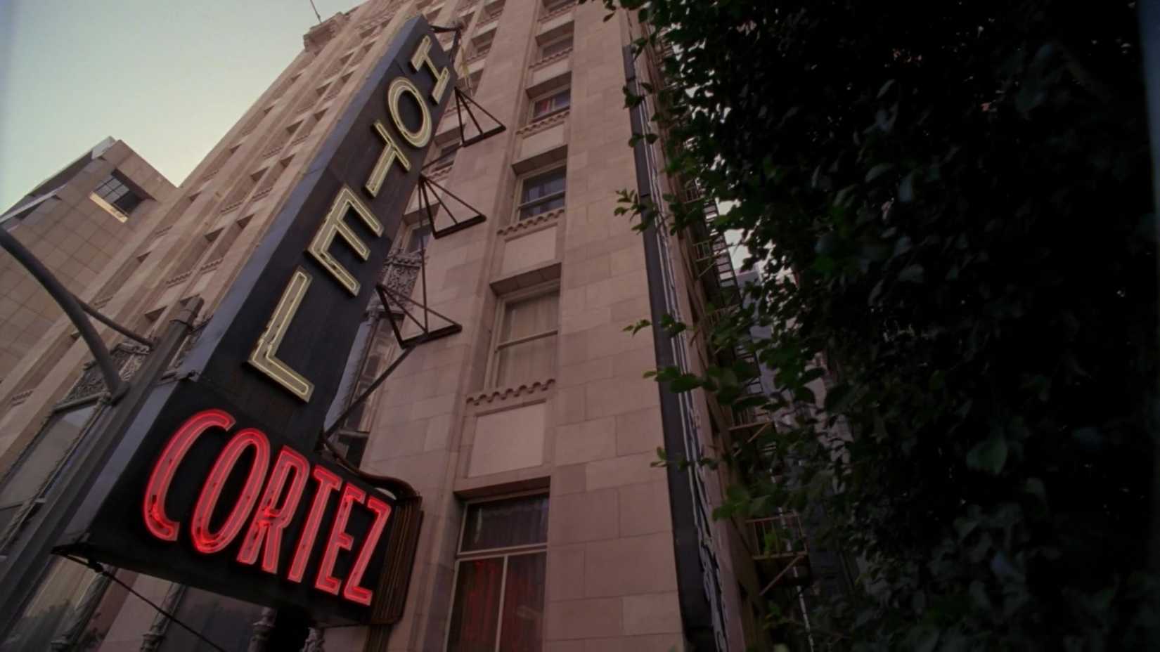 Hotel Cortez has a sign with the name outside in American Horror Story