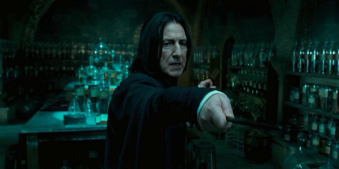 Severus Snape casting a spell