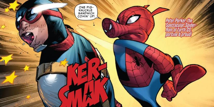 Spider-Ham's Comic Backstory & Spider-Verse Movie Changes