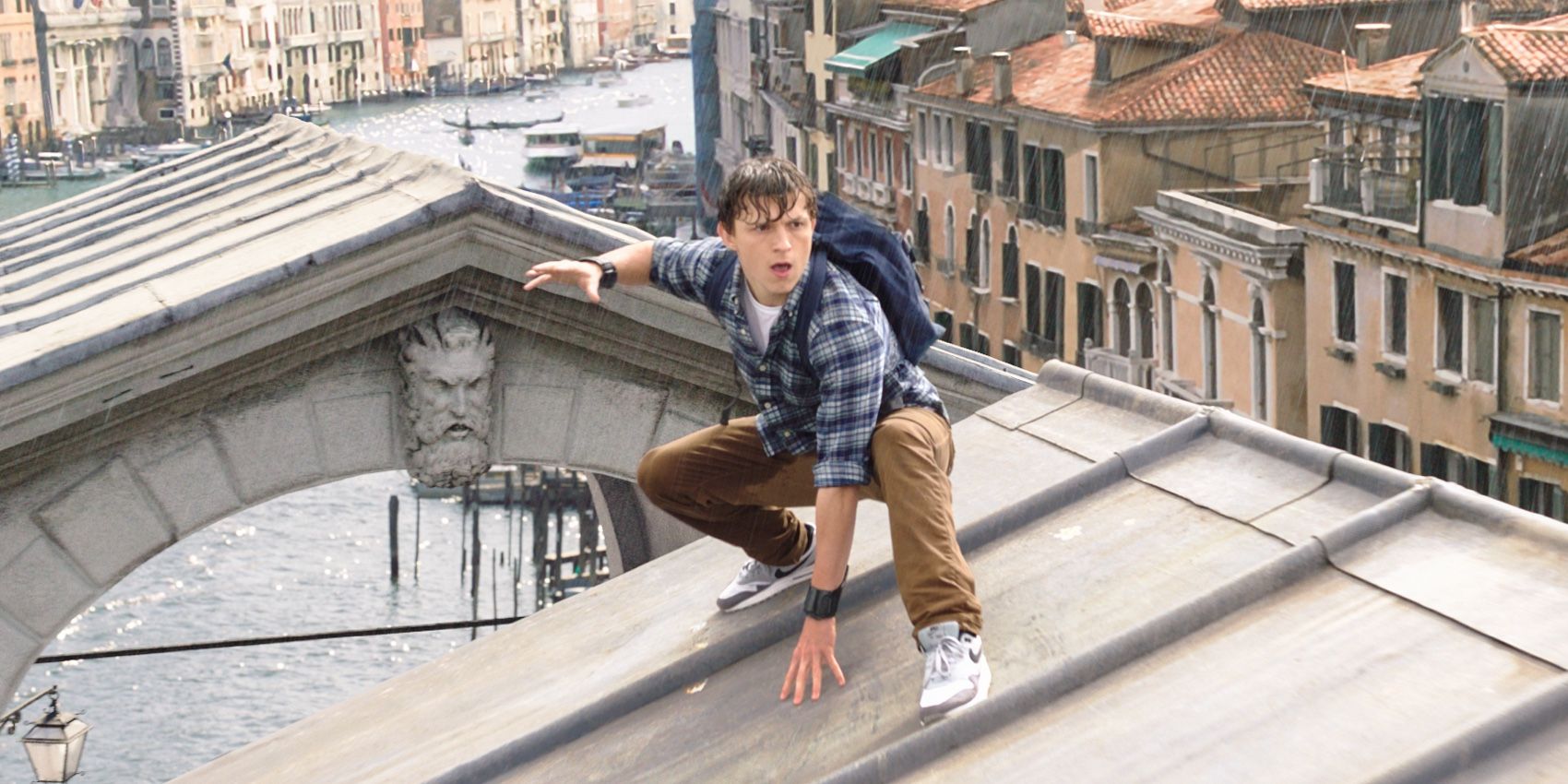Tom Holland as Peter Parker in Spider Man Far From Home
