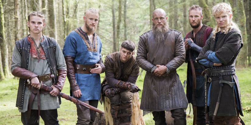 Ragnar does shooting practice with his sons in Vikings