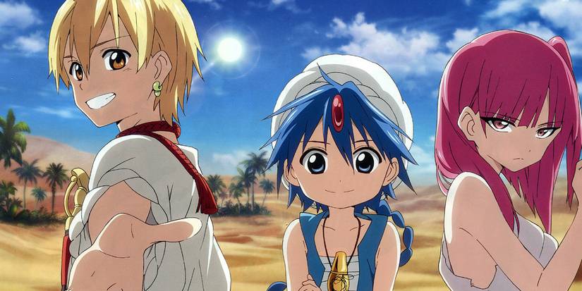 Aladdin, Alibaba, and Morgiana together in Magi The Labyrinth of Magic