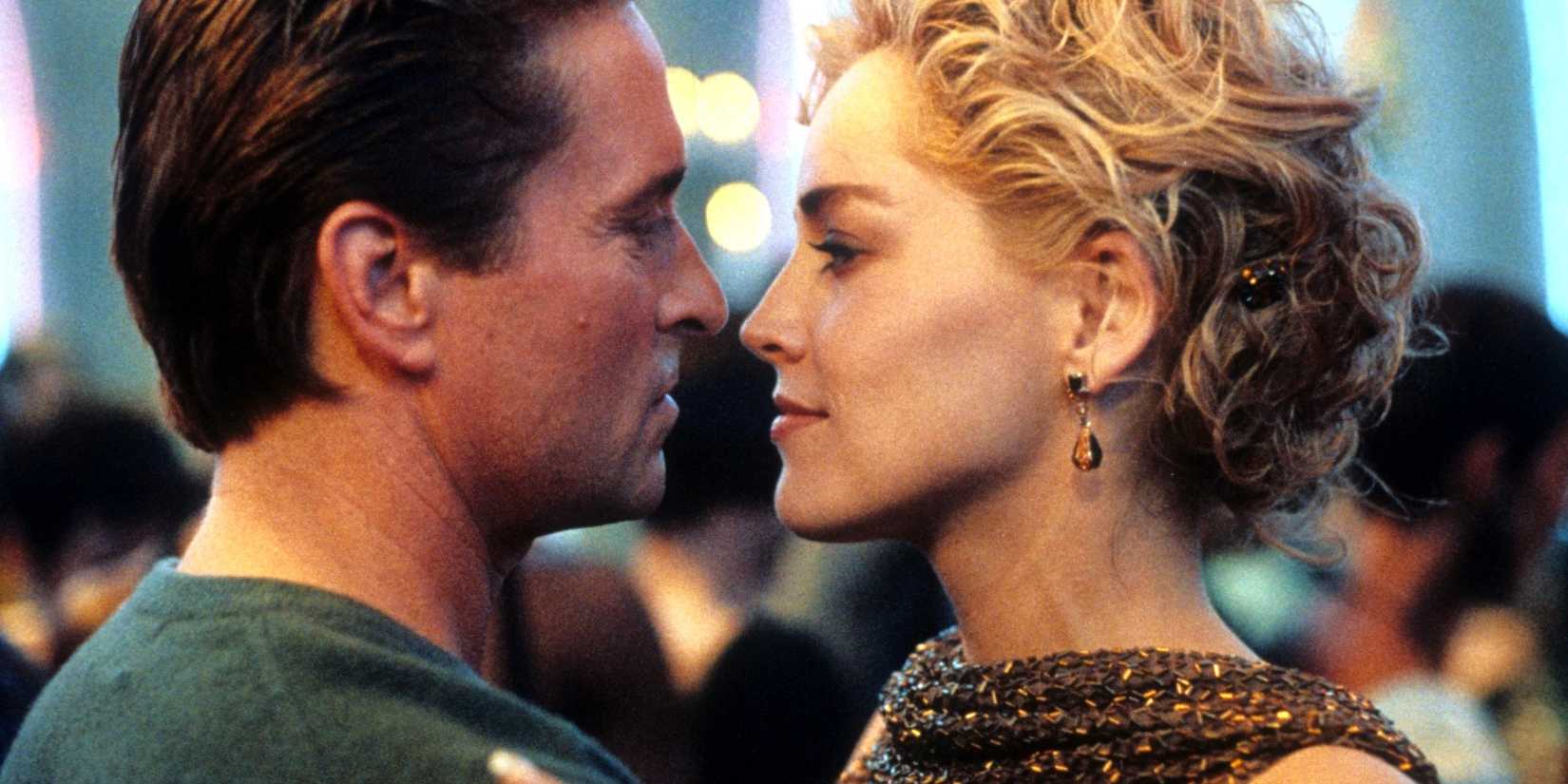 Sharon Stone and Michael Douglas in Basic Instinct