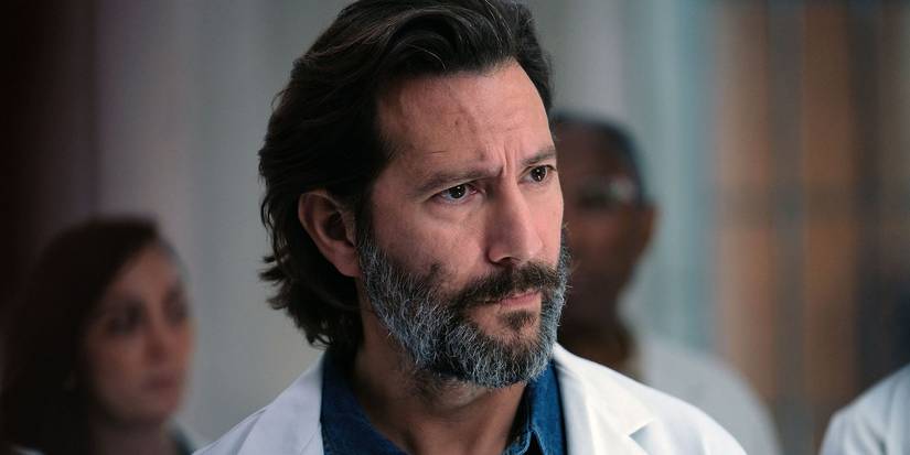 Henry Ian Cusick looking concerned in The Passage
