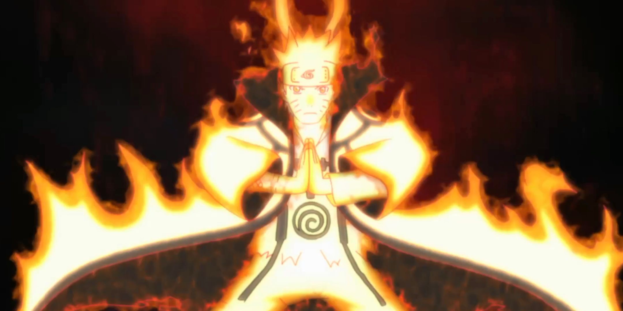 Naruto in Nine Tails Chakra Mode in Naruto Shippuden