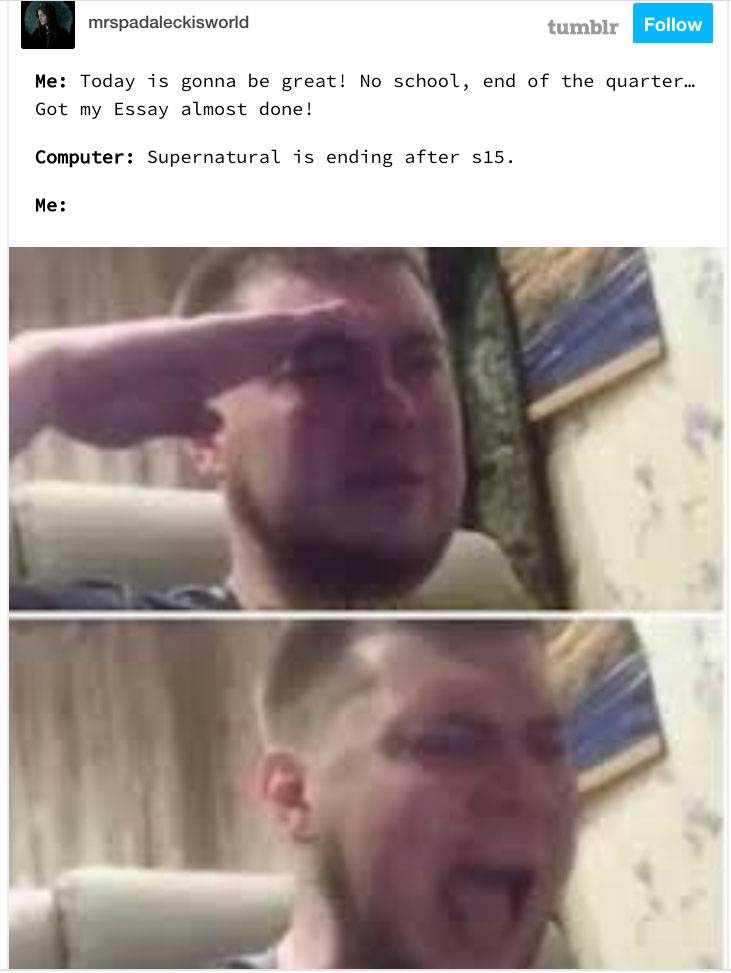 The Internet S Best Reactions Memes To The End Of Supernatural
