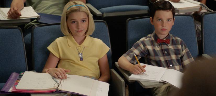 Young Sheldon Paige and Sheldon