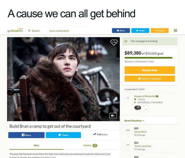 10 Hilarious Bran Stark Memes from the Game Of Thrones Premiere