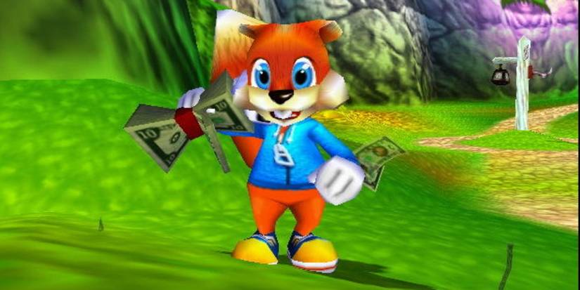 Conker holding money