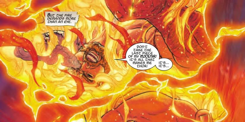 Thor Burns Eye Out Marvel Comic