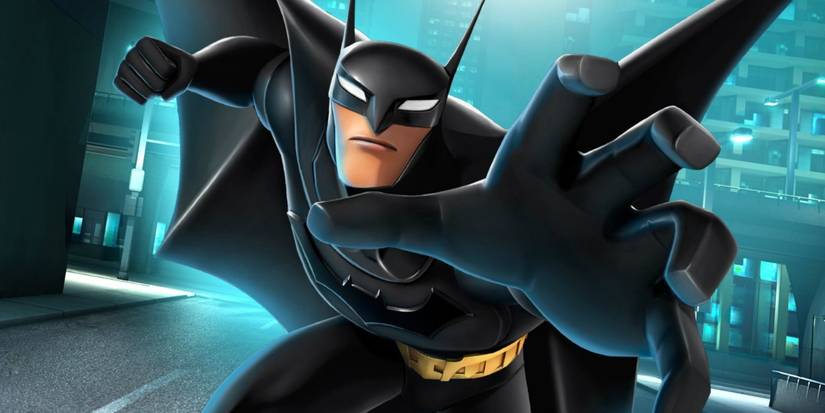 Pôster de Beware the Batman com Batman estendendo a mão para a tela