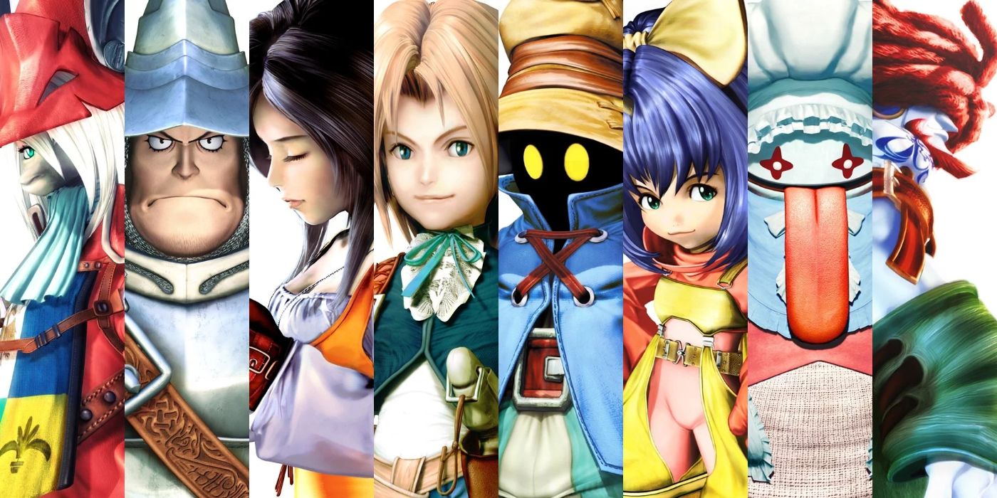 The Final Fantasy 9 cast in a collage.