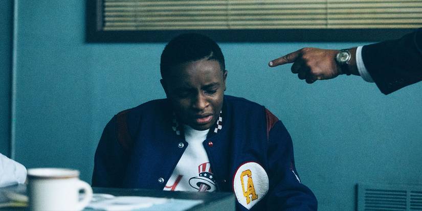 Caleel Harris as Antron McCray upset in When They See Us