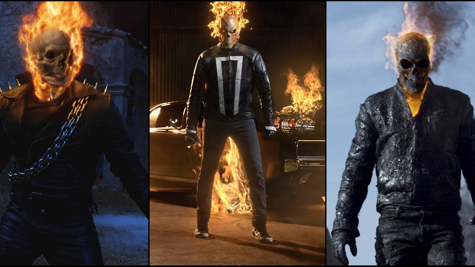 Ghost Rider Outift Ghost Rider Live-Action Costume Evolution