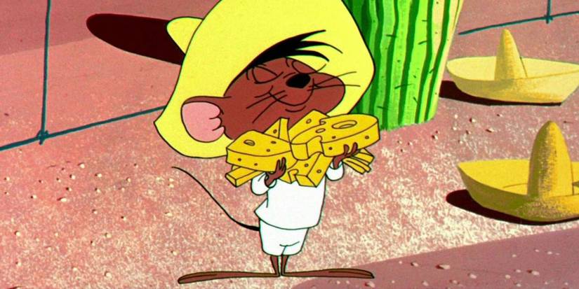 speedy gonzales holding cheese in Looney Tunes
