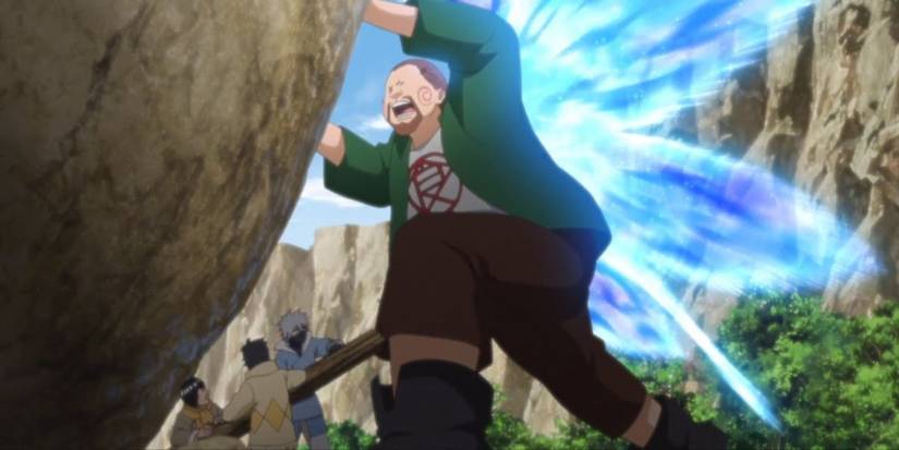 Choji converting his chakra to butterfly wings in Boruto