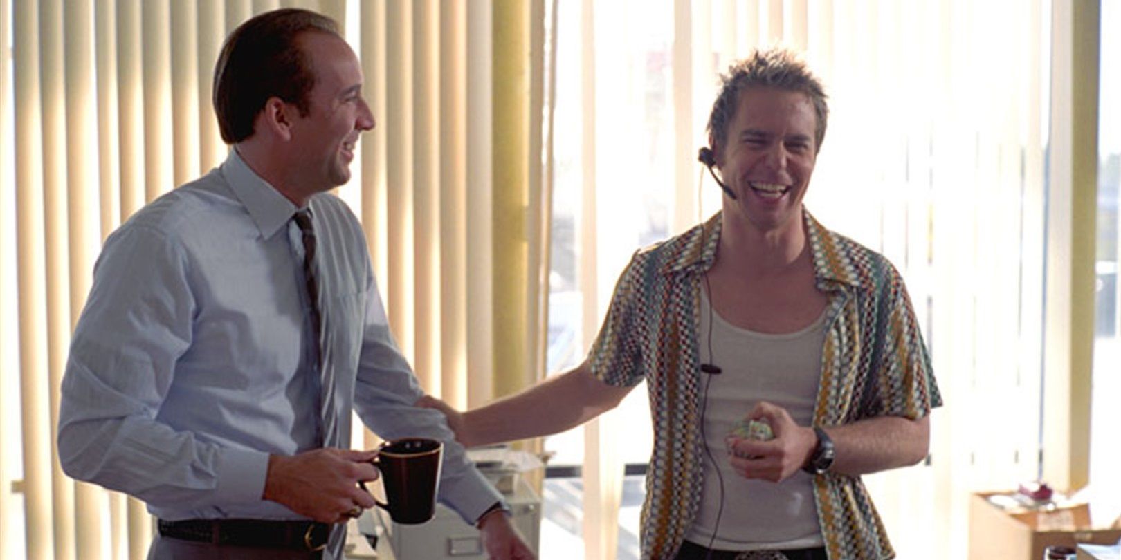 Nicholas Cage and Sam Rockwell in Matchstick Men