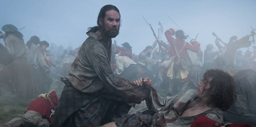 Murtagh fighting at the Battle of Culloden.