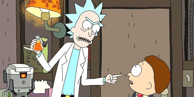 Rick argues with Morty in Rick and Morty