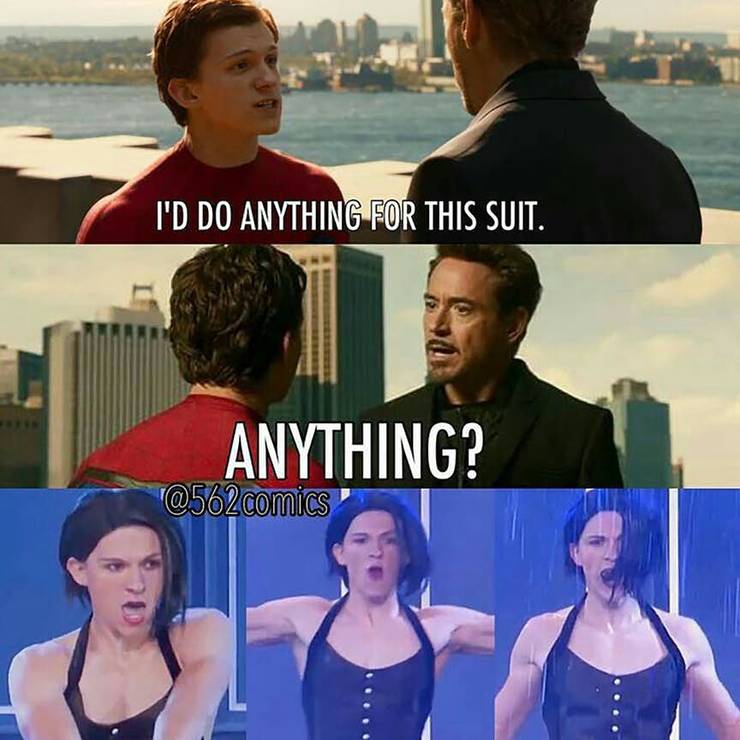10 Hilarious Spider-Man And Iron Man Memes.. 11 Spider Man and Iron Man Anything For the Suit