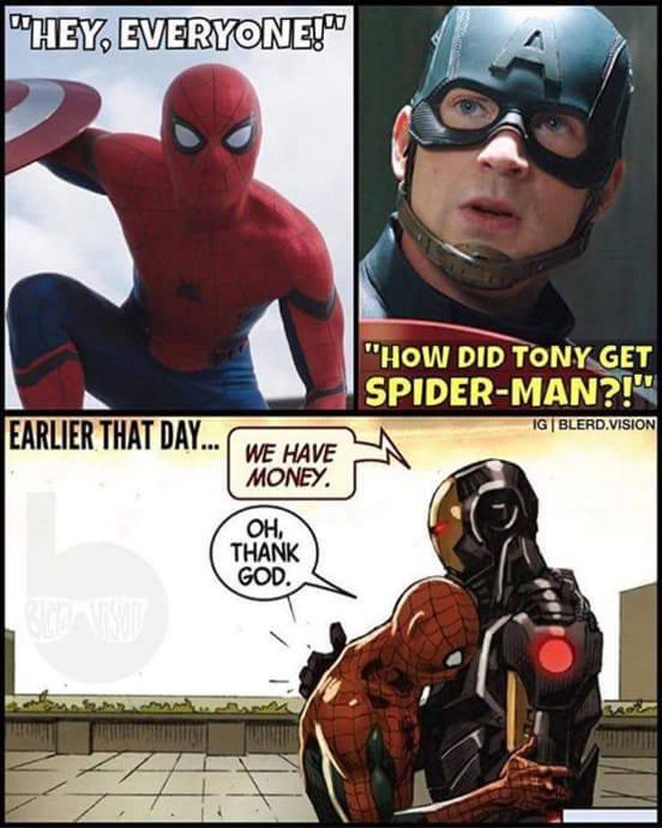 10 Hilarious Spider-Man And Iron Man Memes.. 20 Spider Man and Iron Man Money