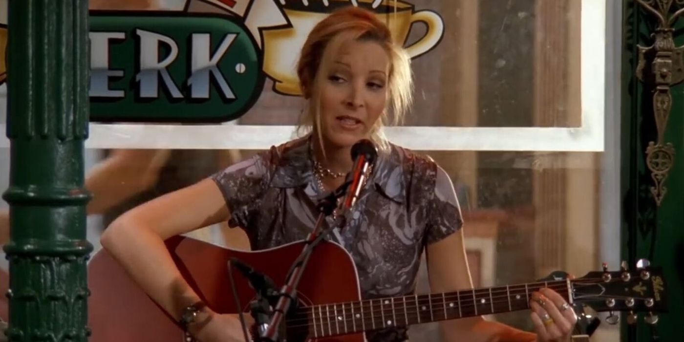 Friends Phoebe Buffay performs at Central Perk