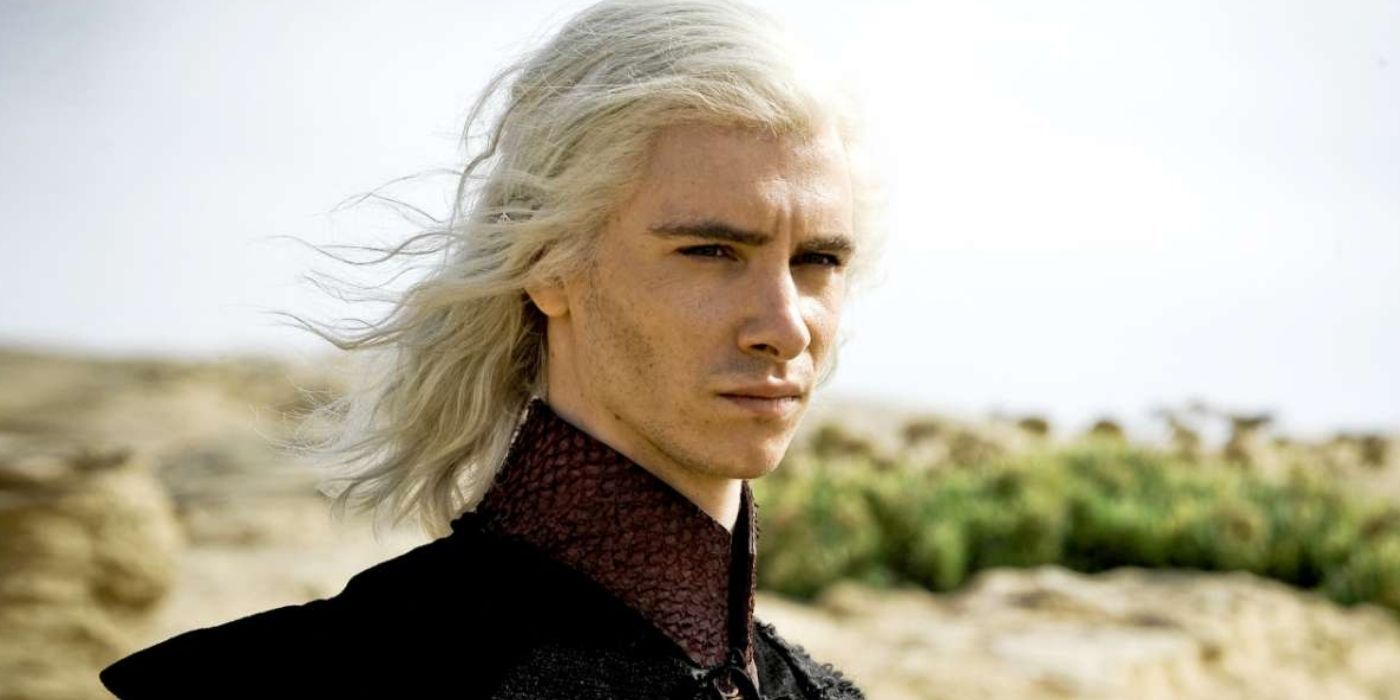 Viserys Targaryen looking to the distance with wind blowing on his face in Game of Thrones 