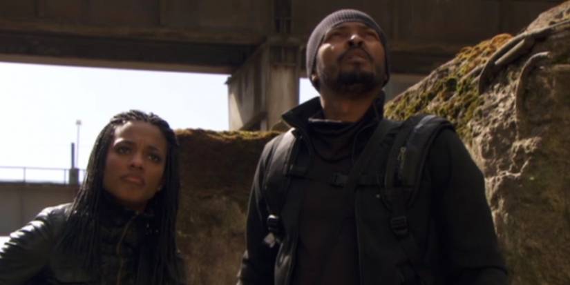 Martha and Mickey Looking Serious in Doctor Who