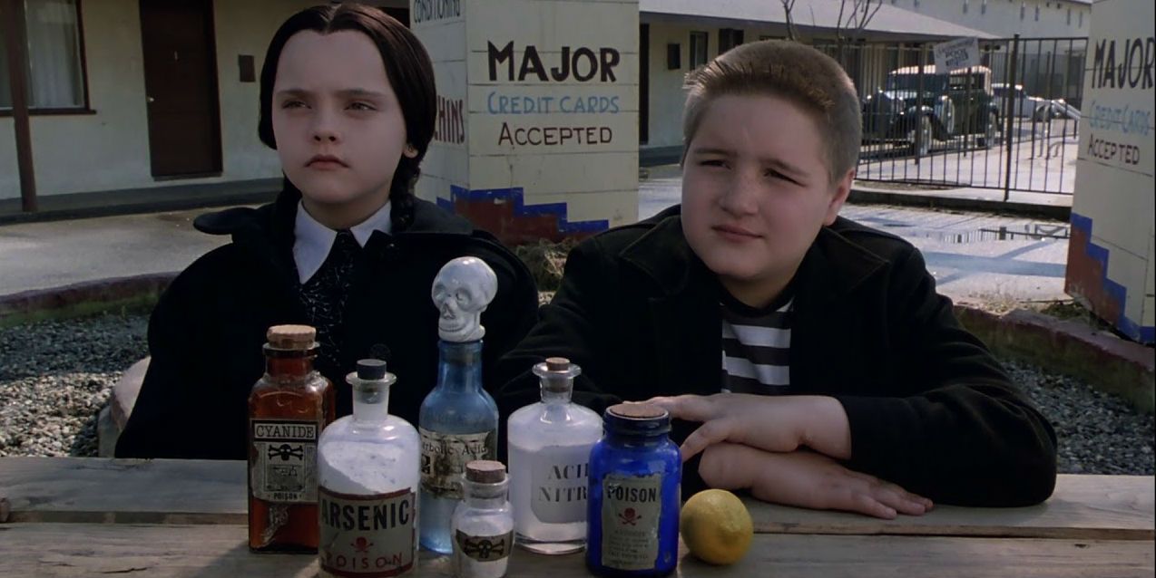 wednesday pugsley addams family girl scouts lemonade stand