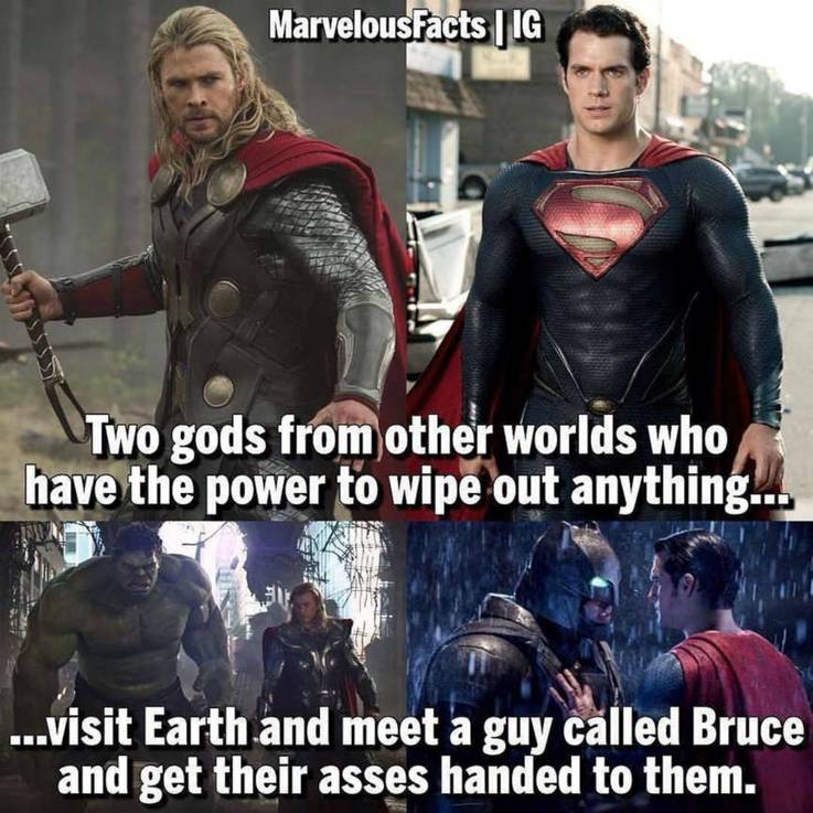 Accurate DC Marvel Crossover in Thor Memes