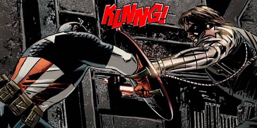 Captain America Bucky Fight in Comics